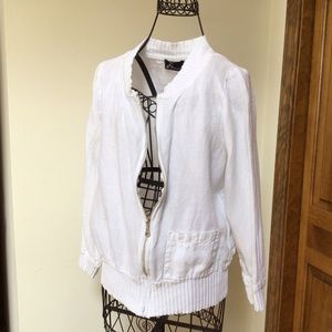 Fenini linen jacket, White, XS